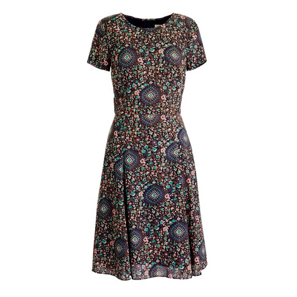 NWT Womens Size 0 J. Crew Multicolor Floral Short-Sleeve Flutter Mini Dress NEW - Picture 1 of 6